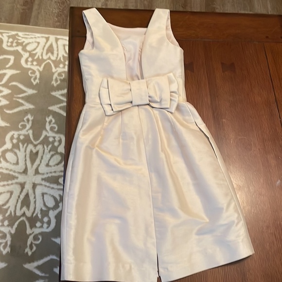 Alfred Sung Formal Dress Size 2 Champaign color Classic Bow Sheath - Picture 3 of 10